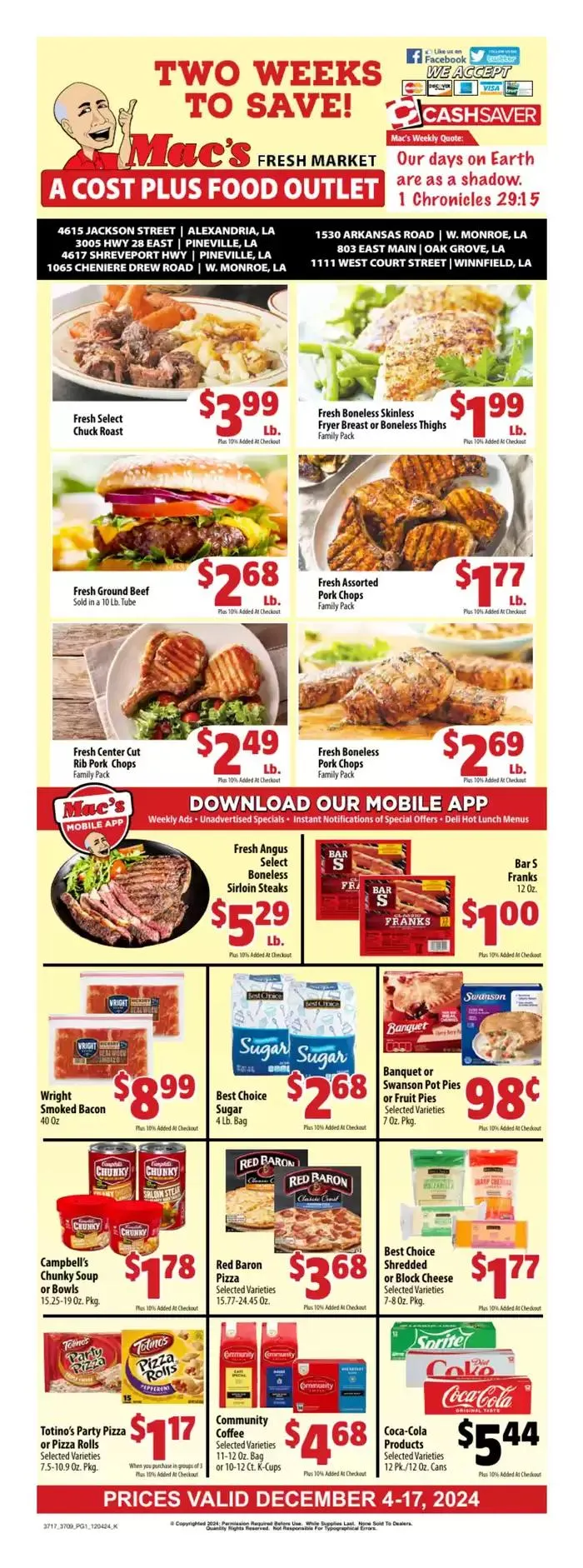 Weekly ad Top offers for smart savers from December 13 to December 27 2024 - Page 1