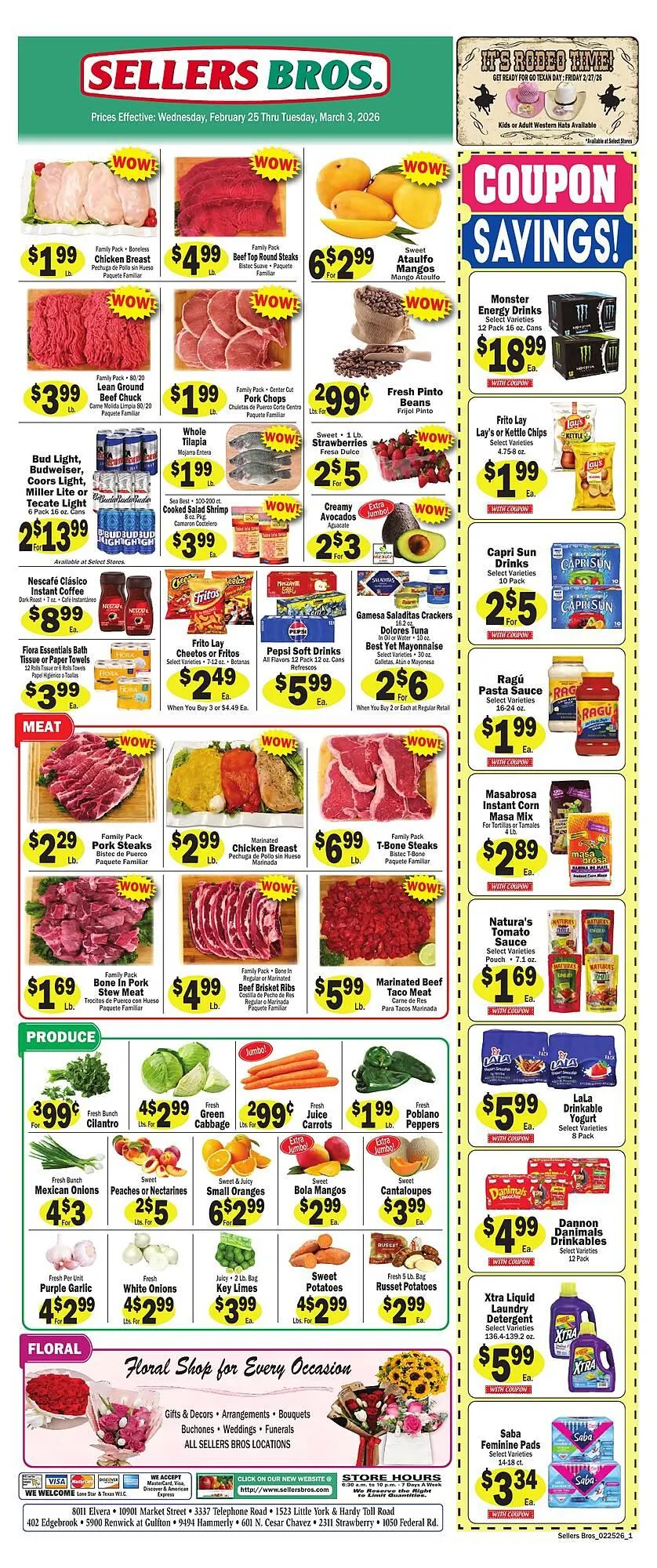 Weekly ad Sellers Bros weekly ad from February 25 to March 3 2026 - Page 1