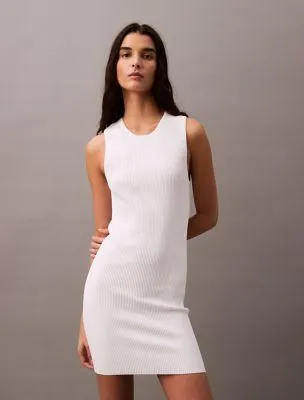 Ribbed Sleeveless Mini Dress