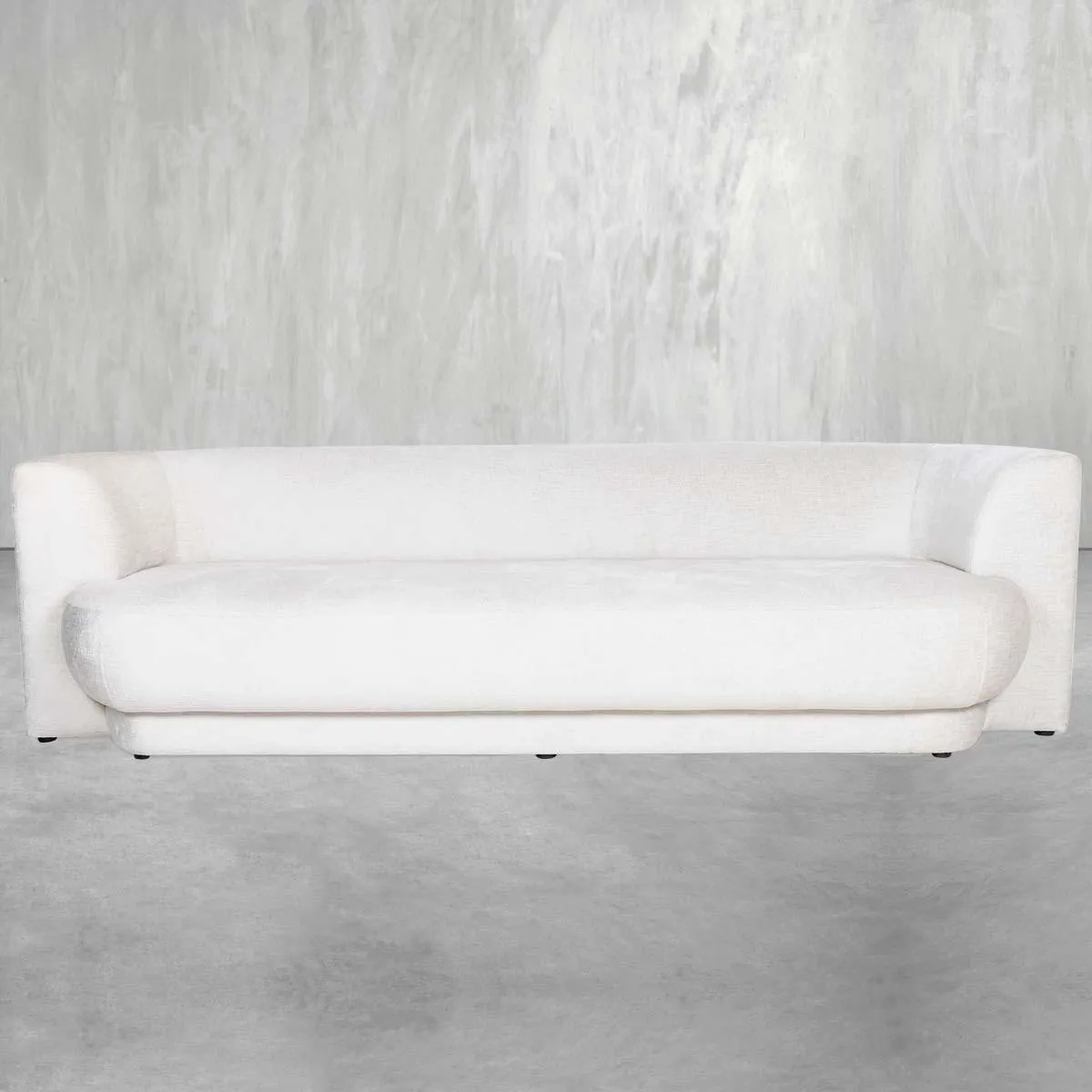 Antigua Sofa in Off White Hammered Velour