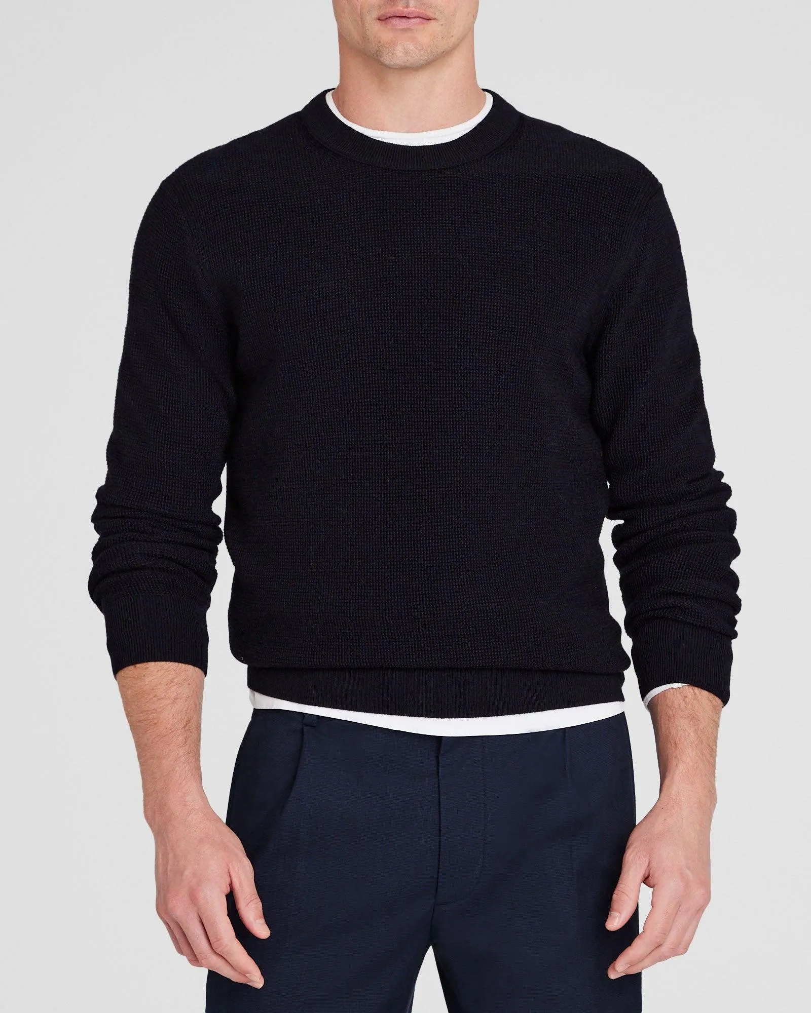 Refined Textured Wool Sweater