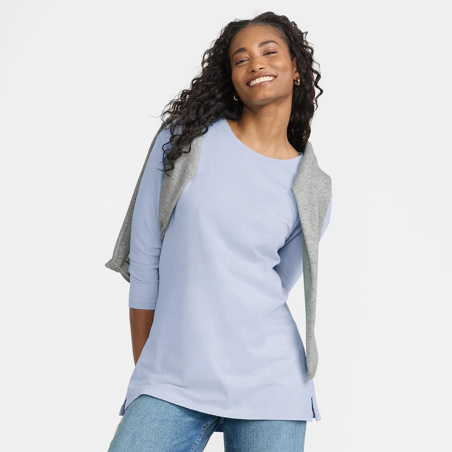 Women's 3/4 Sleeve Cotton Supima Tunic