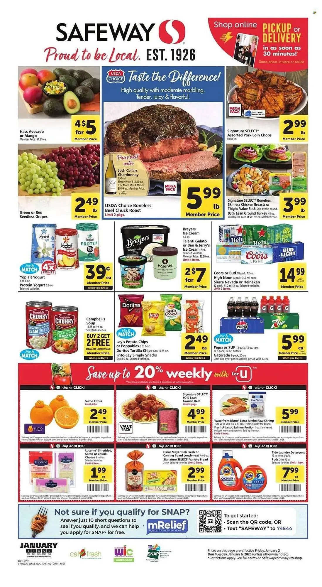 Weekly ad Safeway weekly ad from January 2 to January 6 2026 - Page 1