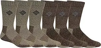 Columbia Men's Moisture Control Crew Socks (6-Pack)
