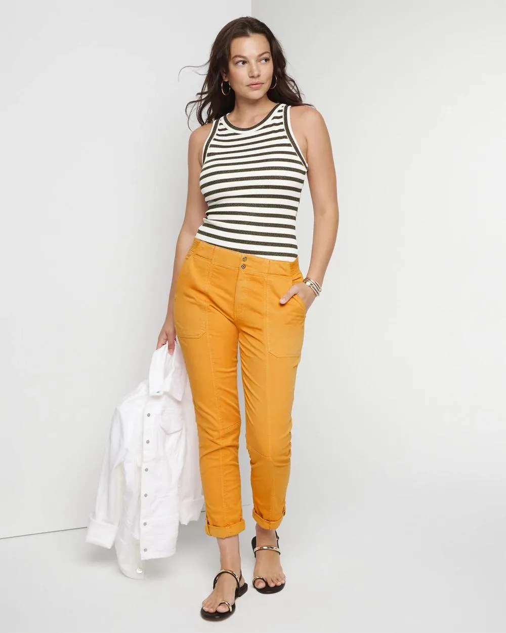 Curvy Mid-Rise Pret-A-Pedi Crop Pants