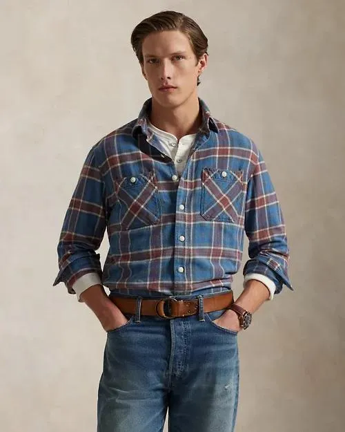 Classic Fit Plaid Twill Workshirt