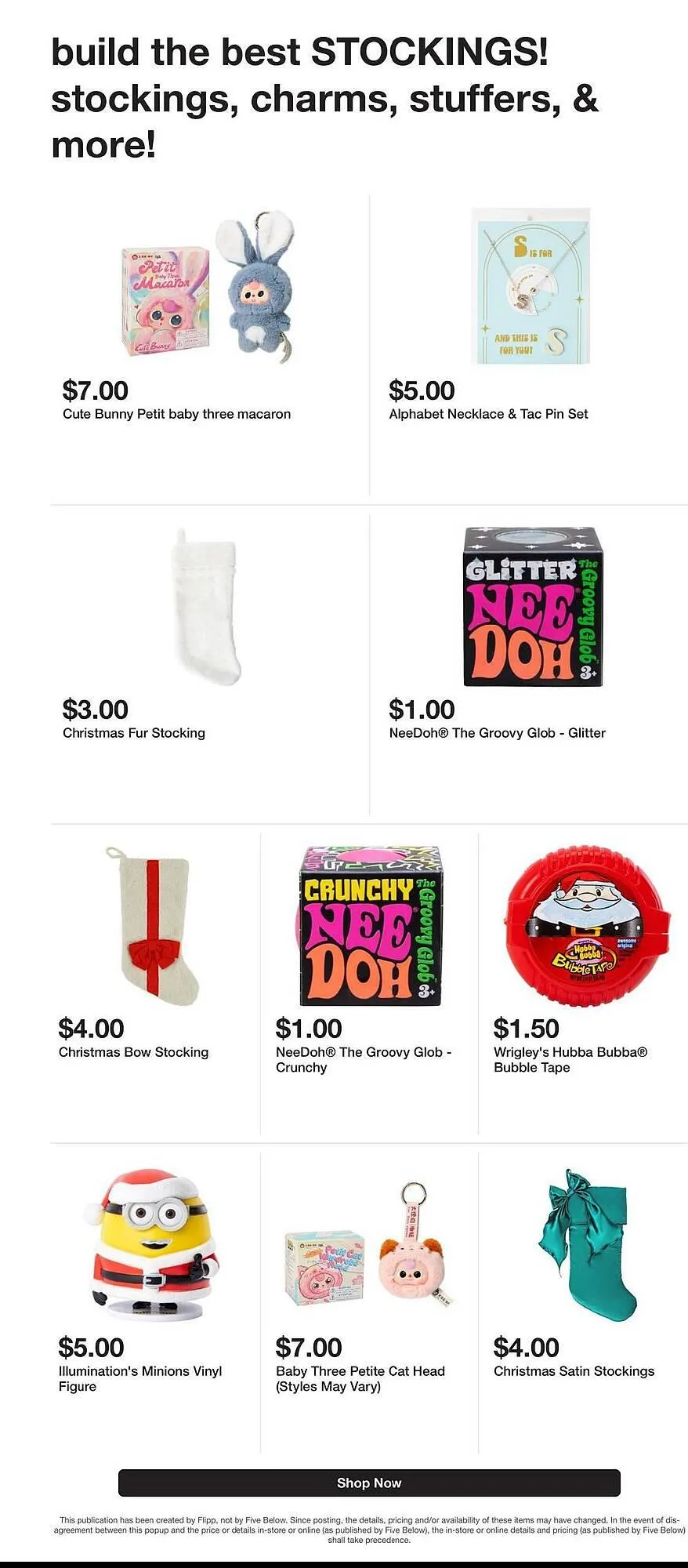 Weekly promotion Five Below weekly ad spanning from December 2 to December 8 2025 - Page 12 for Catalogue 365