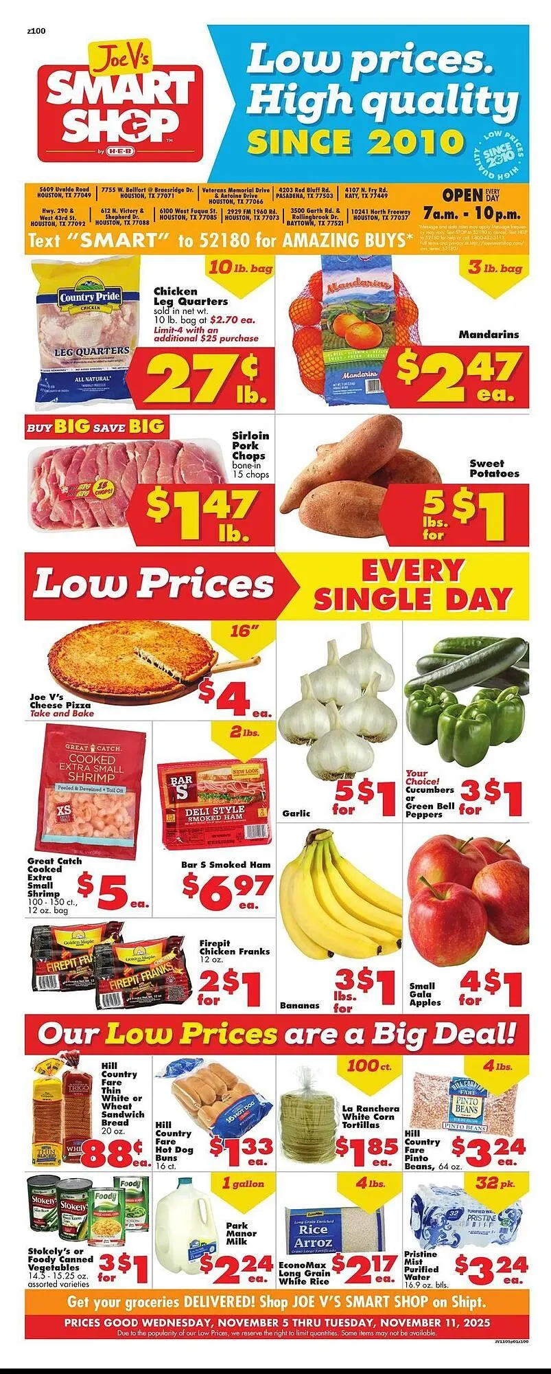 Weekly ad Joe V's Smart Shop weekly ad from November 5 to November 11 2025 - Page 1
