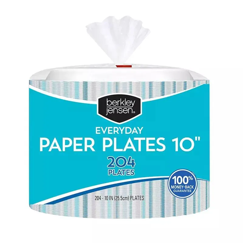 Berkley Jensen Everyday 10" Paper Plates - Abstract, 204 ct.