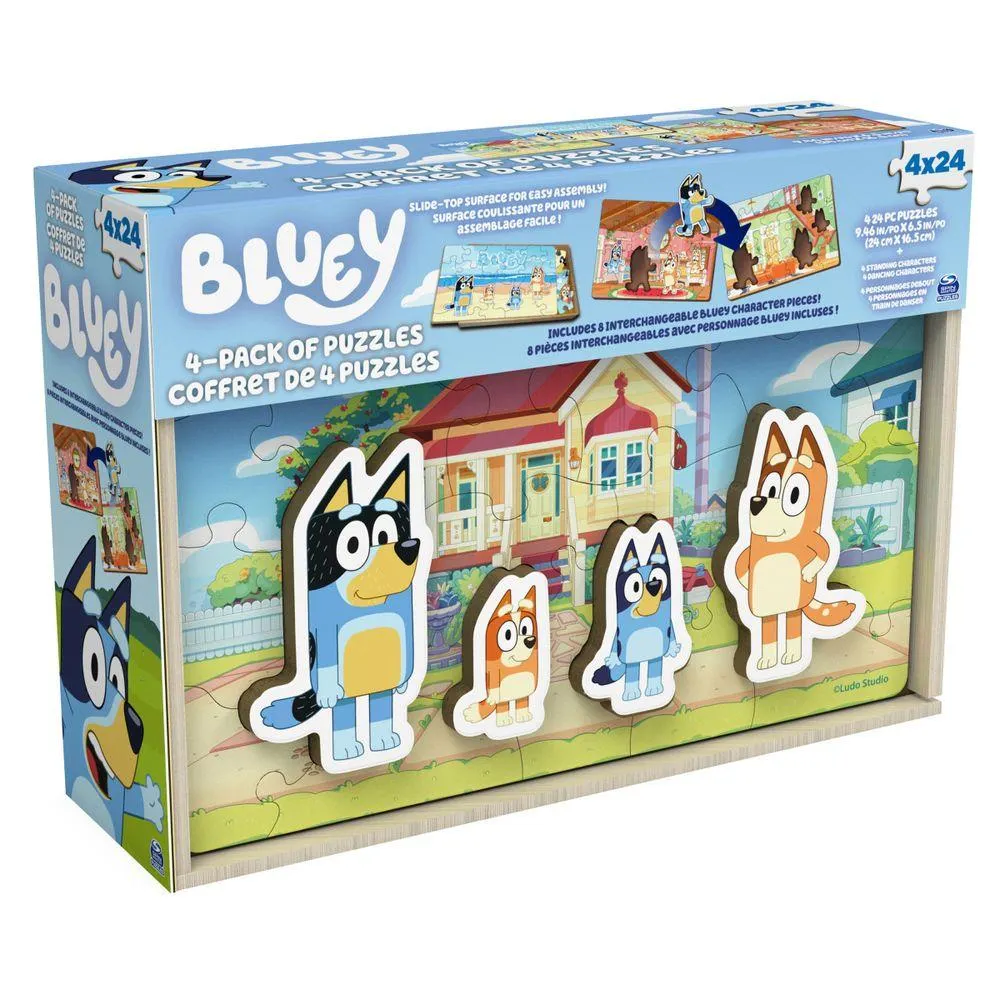 Bluey Puzzles 4-Pack