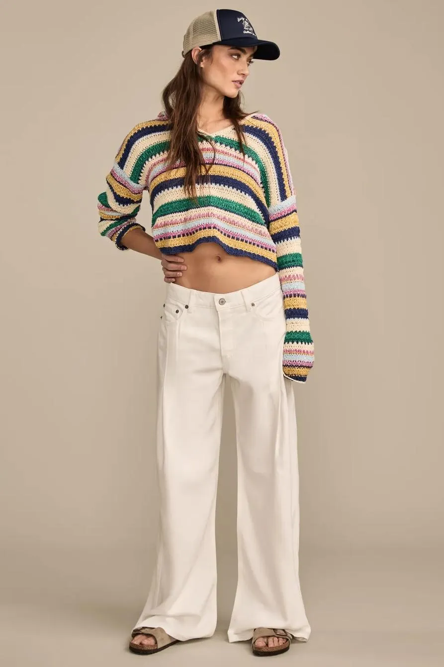 wide leg pleated liquid denim luxe palazzo