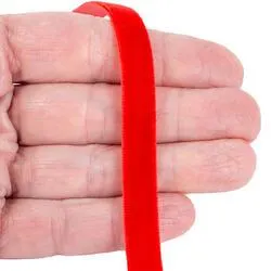 1 yd Red Velvet Ribbon