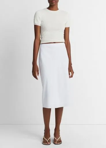 Easy Linen-Blend Slip Skirt