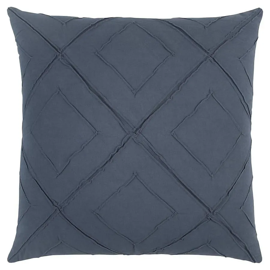 Rizzy Home Poly filled pillow 20-in x 20-in Indigo Square Indoor Decorative Pillow