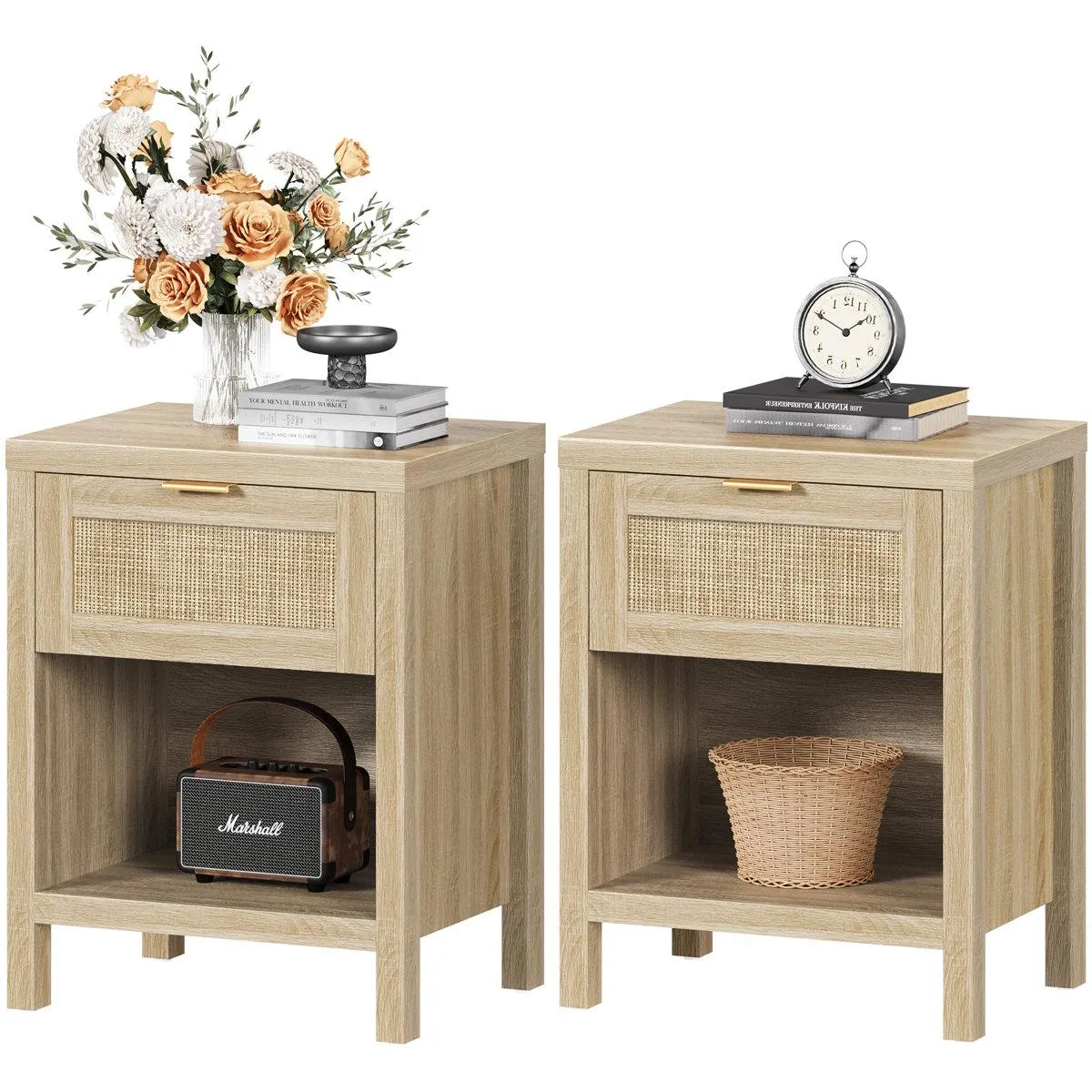Alayha 19.7'' W Nightstand (Set of 2)