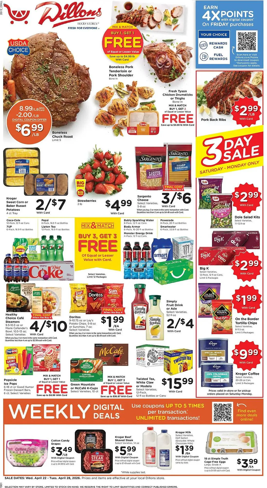 Weekly ad Dillons weekly ad from April 22 to April 29 2026 - Page 1
