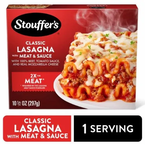 Stouffer’s Classic Lasagna with Meat and Sauce Single Serve Oven Ready Frozen Dinners