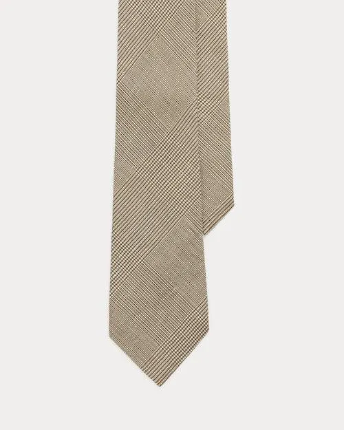 Glen Plaid Linen-Silk Tie