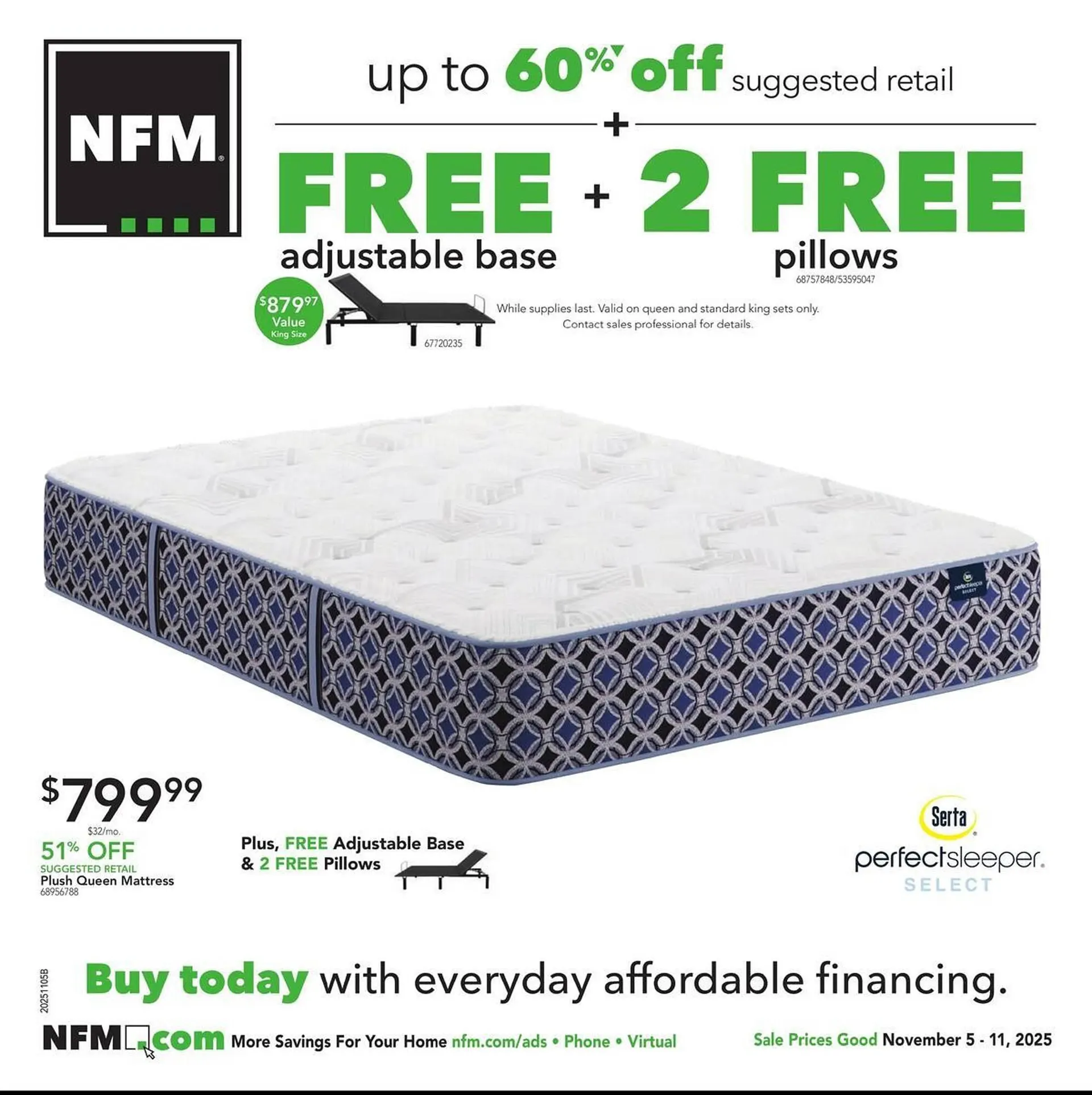 Weekly ad Nebraska Furniture Mart weekly ad from November 5 to November 11 2025 - Page 1