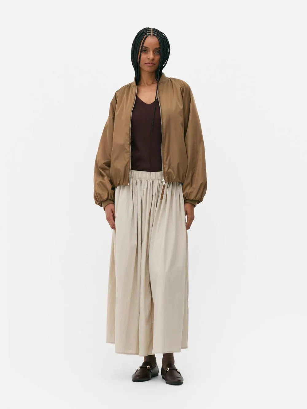 A-Line Midi Skirt