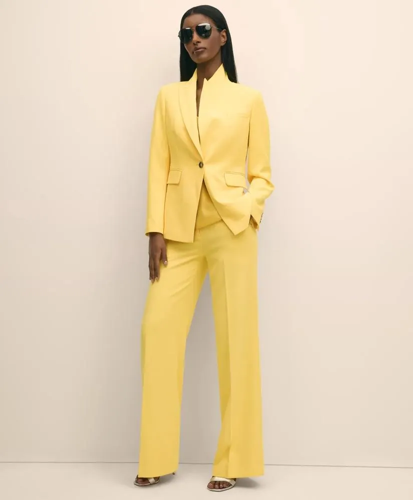 Fine Twill Wide-Leg Trousers