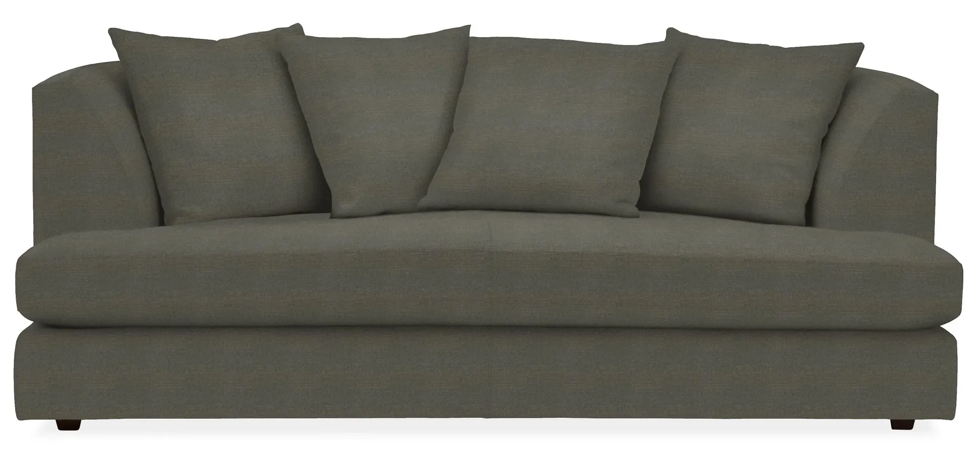 Astaire 80" Bench Cushion Sofa in Hawkins Charcoal