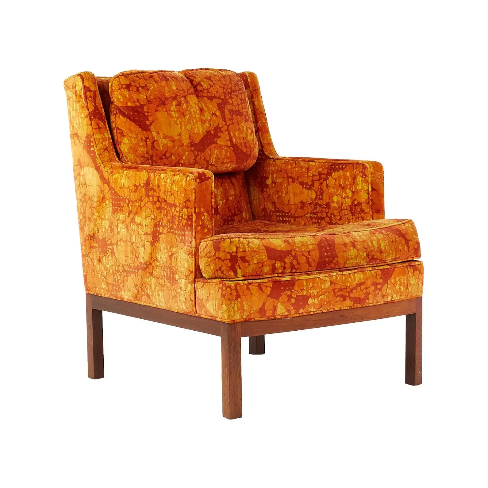 Edward Wormley for Dunbar Mid Century Lounge Chair With Jack Lenor Larsen Fabric