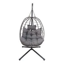 Gray Hanging Egg Chair