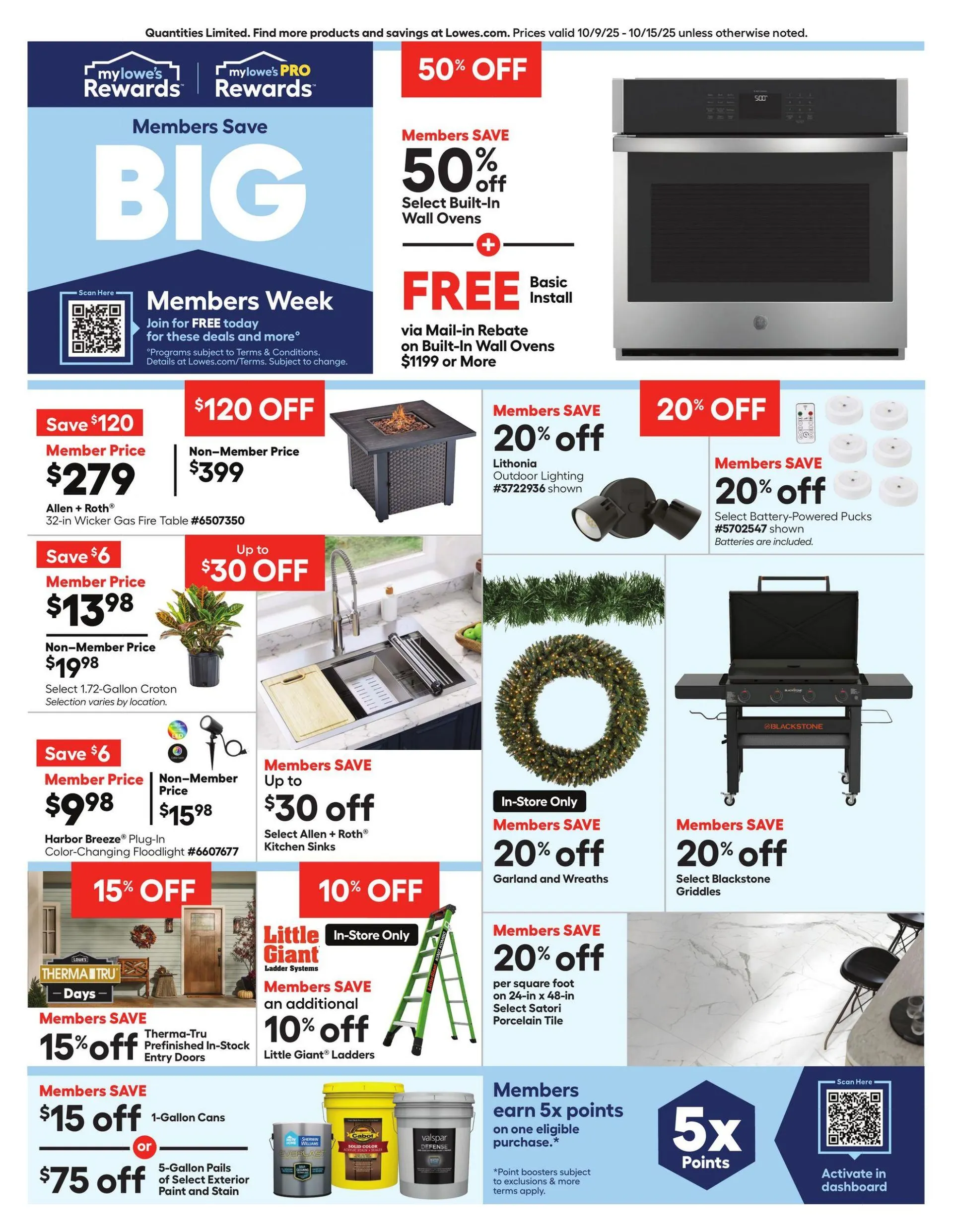 Weekly ad Lowe's from October 9 to October 15 2025 - Page 1
