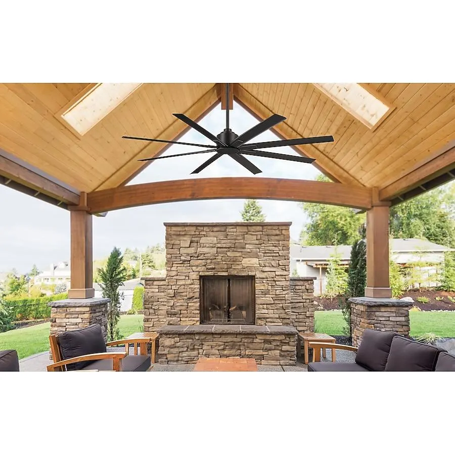 Minka Aire Xtreme H2O 65 65-in Outdoor Black with Black Blades Ceiling Fan Without Light 8 -Blade )