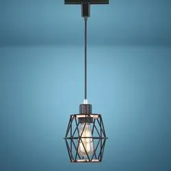 Patriot Lighting® Liam Black 1-Light Track Lighting Pendant