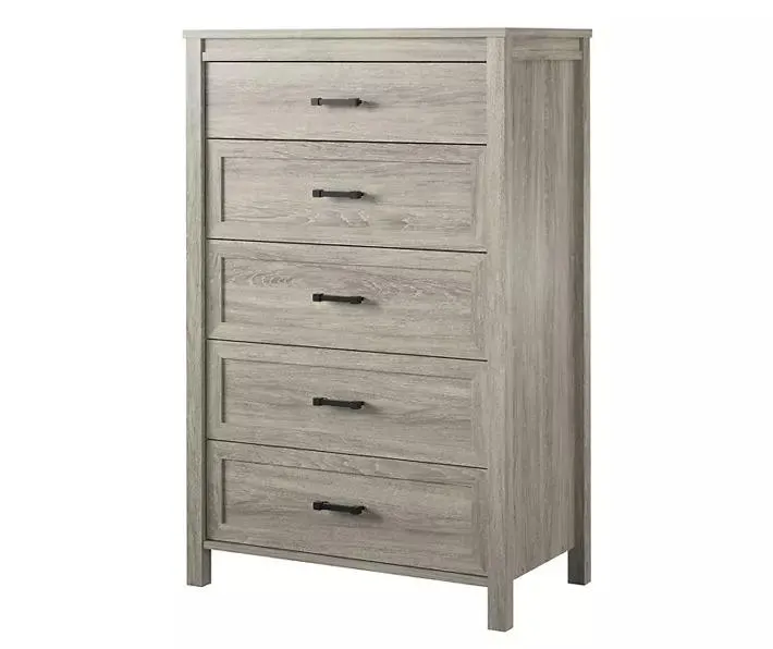 Silverton Gray Oak 5-Drawer Storage Chest
