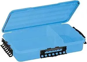 Plano Waterproof 3700 Deep Bulk Stowaway Tackle Box, 14" X 8.88" X 3", Durable Cam-Action Latches, O-Ring Seal, Adjustable Dividers for Versatile Fishing Storage