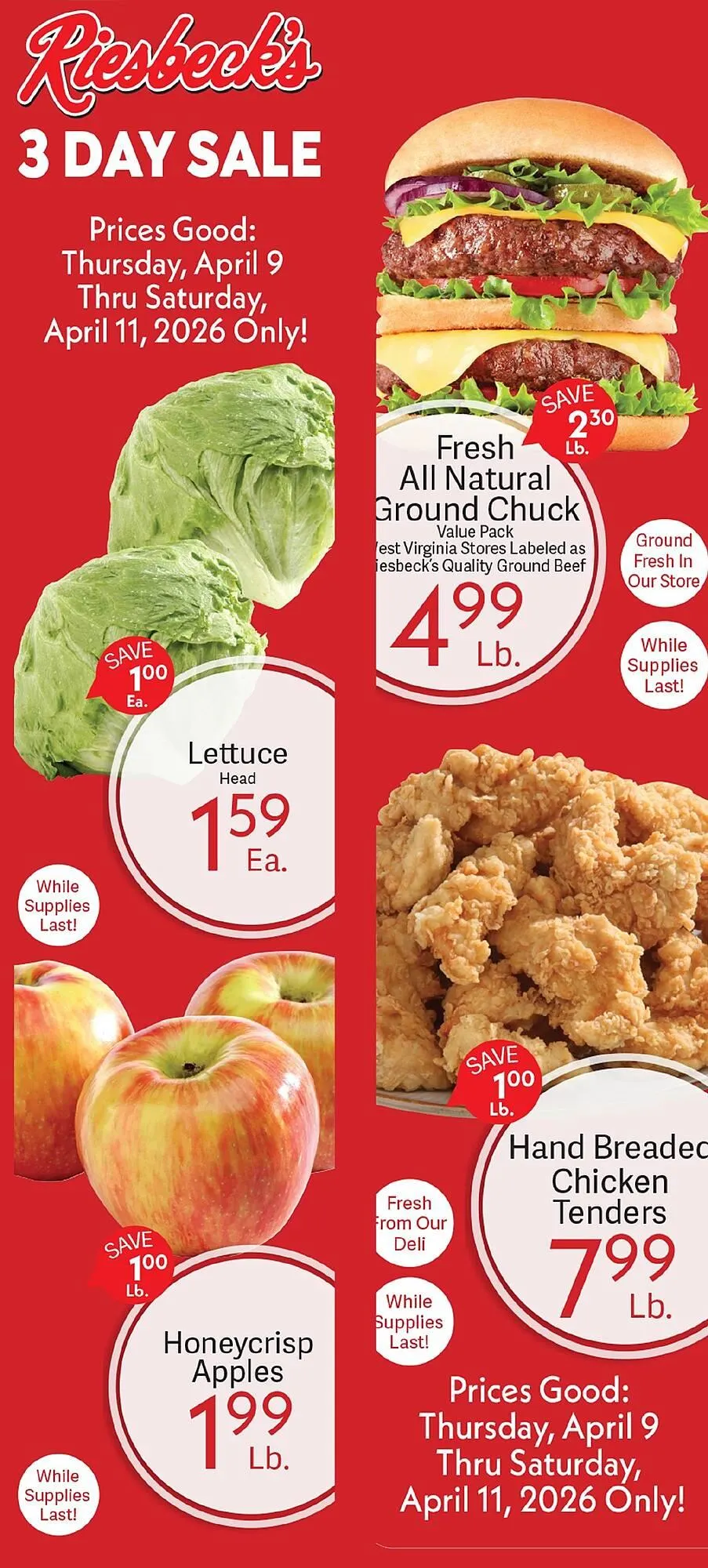 Weekly ad Riesbeck weekly ad from April 9 to April 11 2026 - Page 1