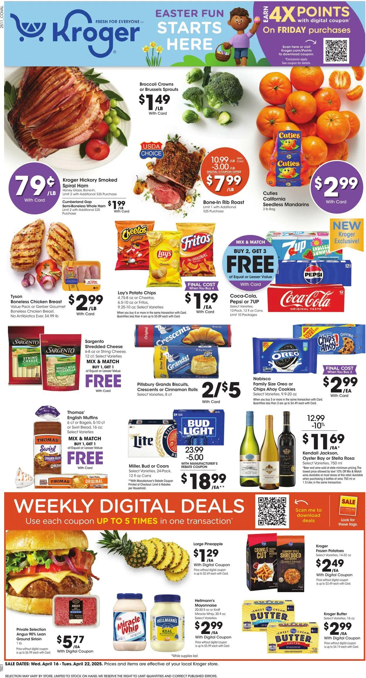 Catálogo de Kroger Current weekly ad 16 de abril al 22 de abril 2025 - Página 1