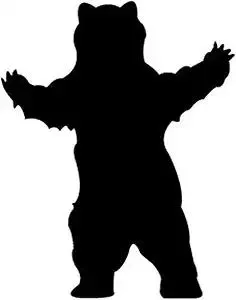 Woodcraft Project Paper Plan To Build 6' Growling Grizzly Shadow - Material Not Included