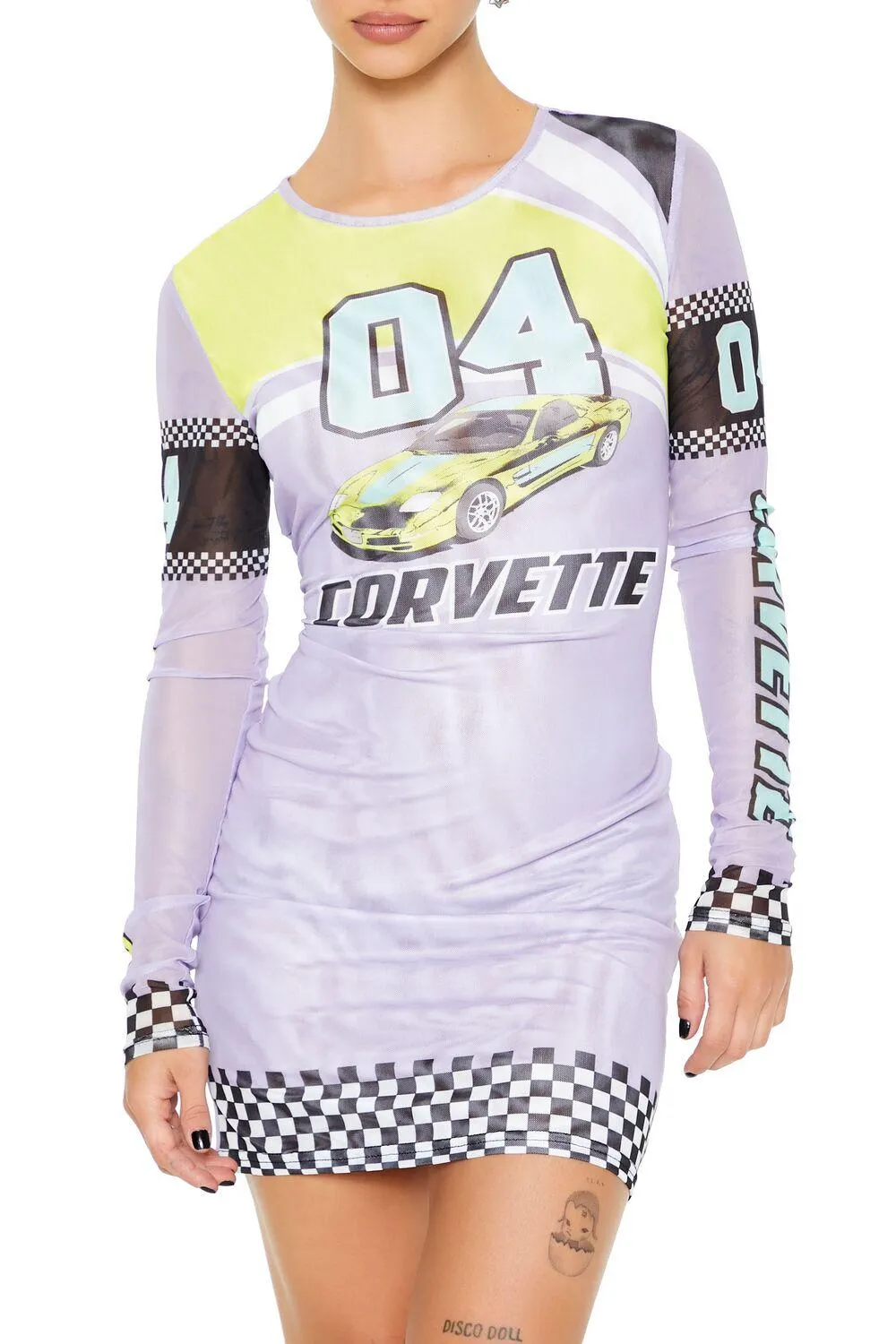 Corvette Graphic Mini Dress