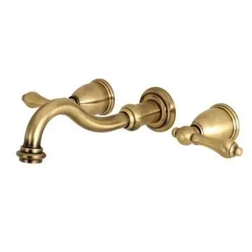 Restorers Vintage Wall Mount Bathroom Faucet - Metal Lever