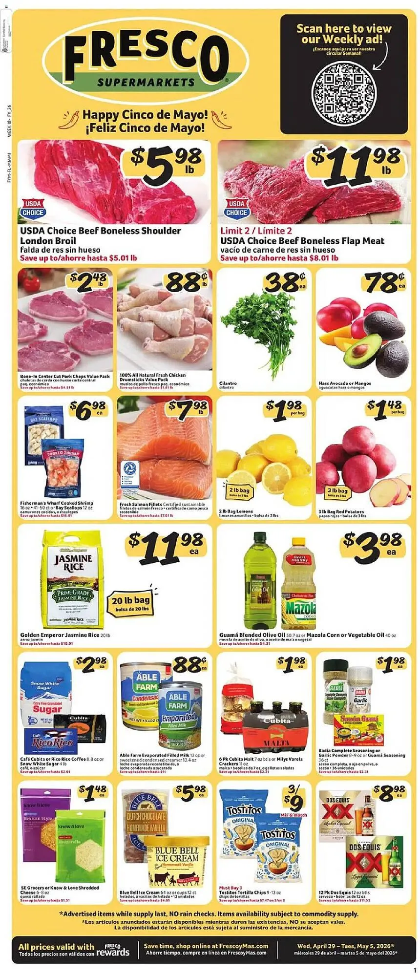 Weekly ad Fresco y Más weekly ad from April 29 to May 6 2026 - Page 1