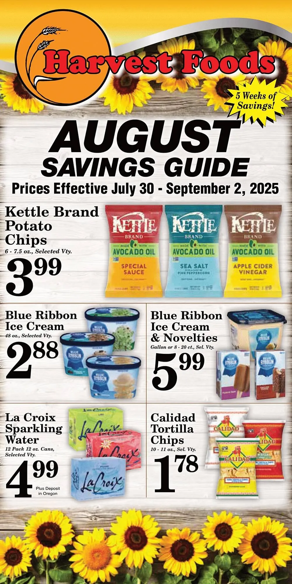 Weekly ad Harvest Foods ad from July 30 to September 2 2025 - Page 2