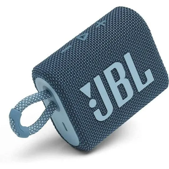 JBL Go 3 Portable Waterproof Wireless IP67 Dustproof Outdoor Bluetooth Speaker (Blue)