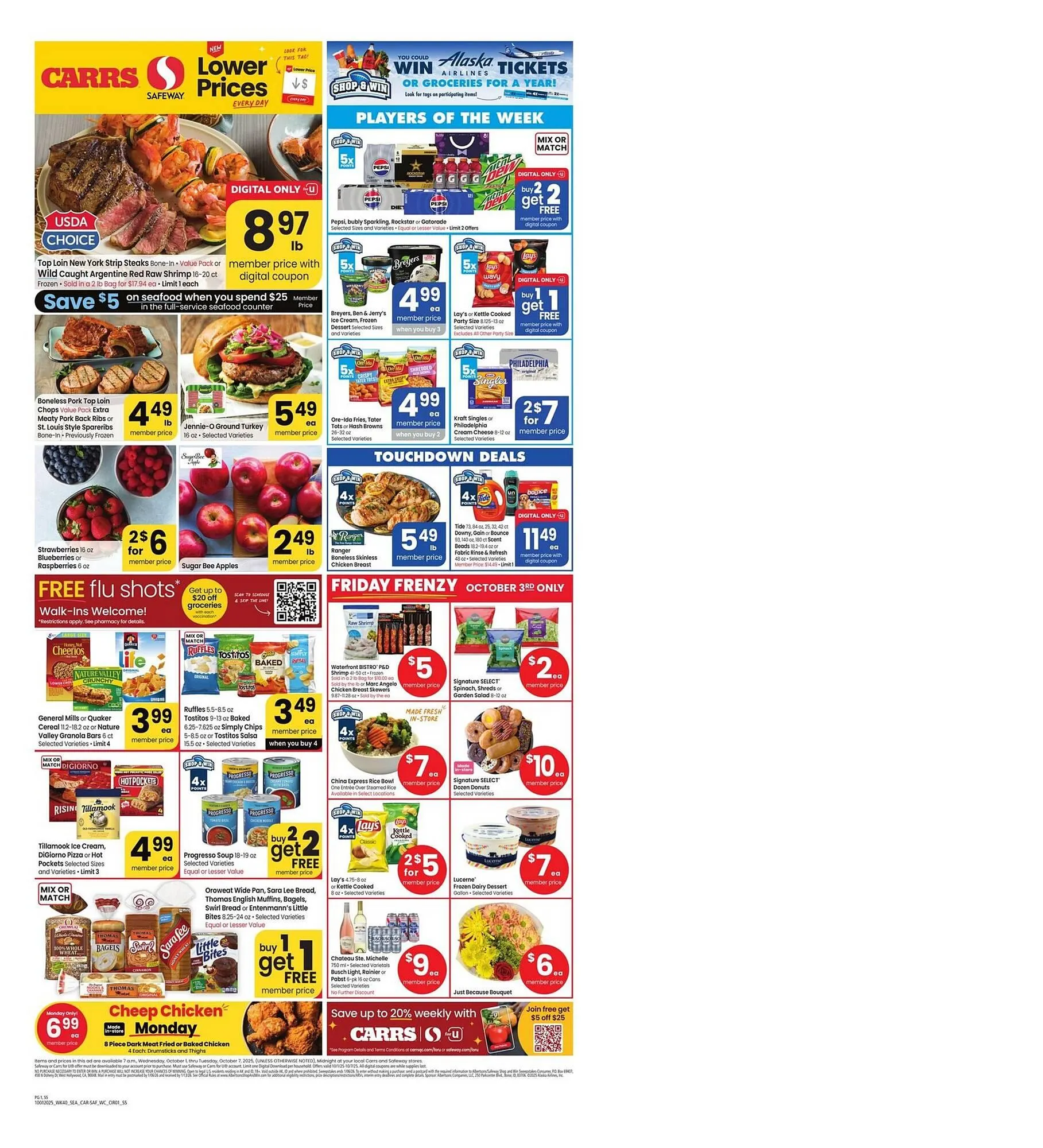 Weekly ad Carrs weekly ad from October 1 to October 7 2025 - Page 1