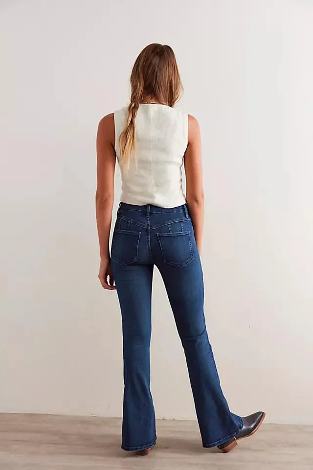 CRVY Infinite Stretch Pull-On Flare Jeans