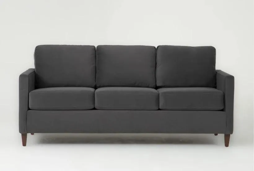 Santana Dark Grey Velvet 78" Sofa
