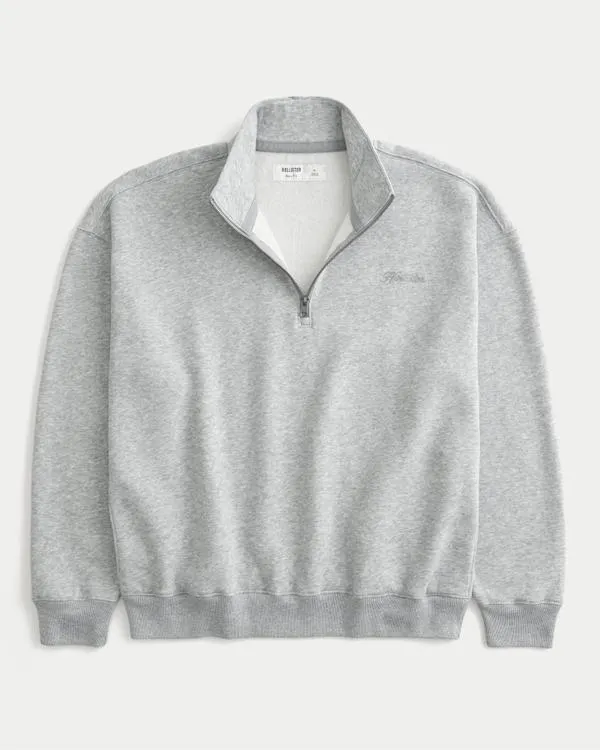 Boxy Logo Quarter-Zip Sweatshirt