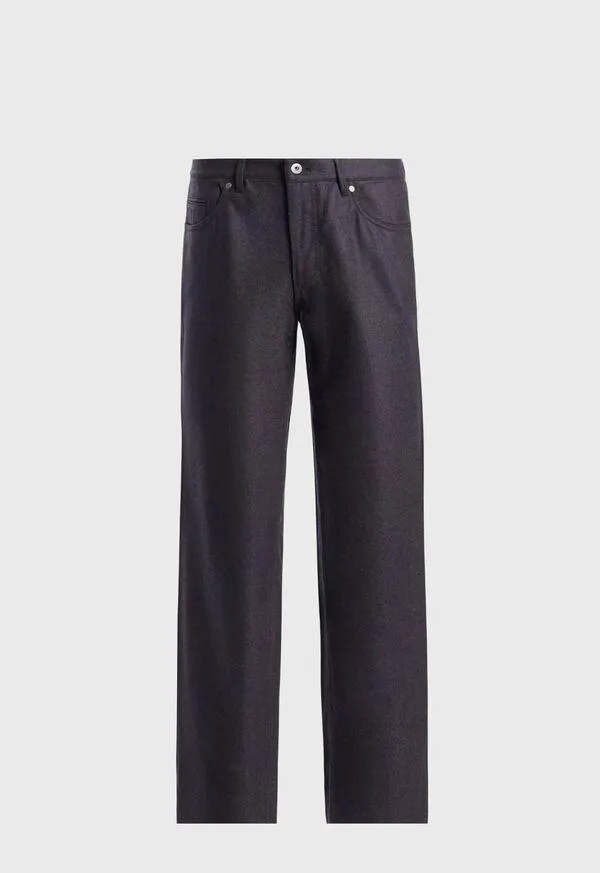 Wool Flannel Five Pocket Pant