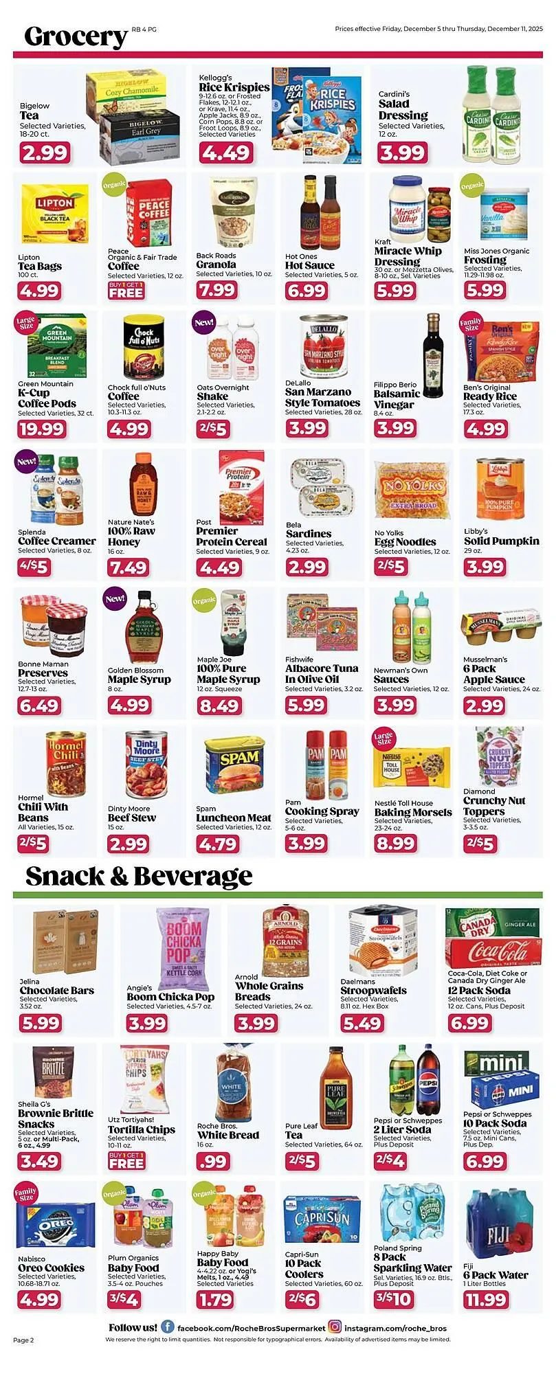 Weekly ad Roche Bros weekly ad from December 5 to December 11 2025 - Page 2