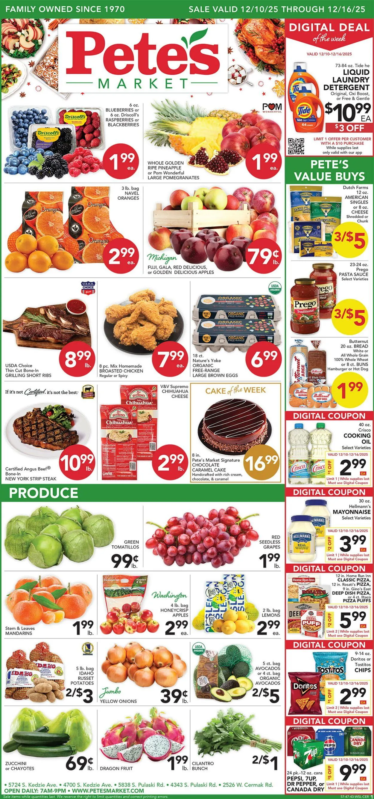 Weekly ad Pete's Fresh Market Current weekly ad from December 10 to December 16 2025 - Page 1