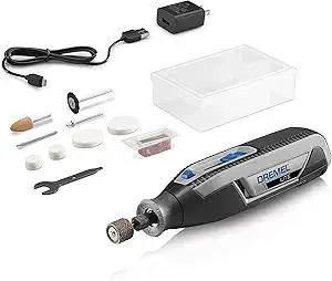Dremel Lite 7760 N/10 4V Li-Ion Cordless Rotary Tool, Variable Speed Multi-Purpose Kit, USB Charging, Easy Accessory Changes - Perfect For Light-Duty DIY & Crafting, Sanding, Engraving and Polishing