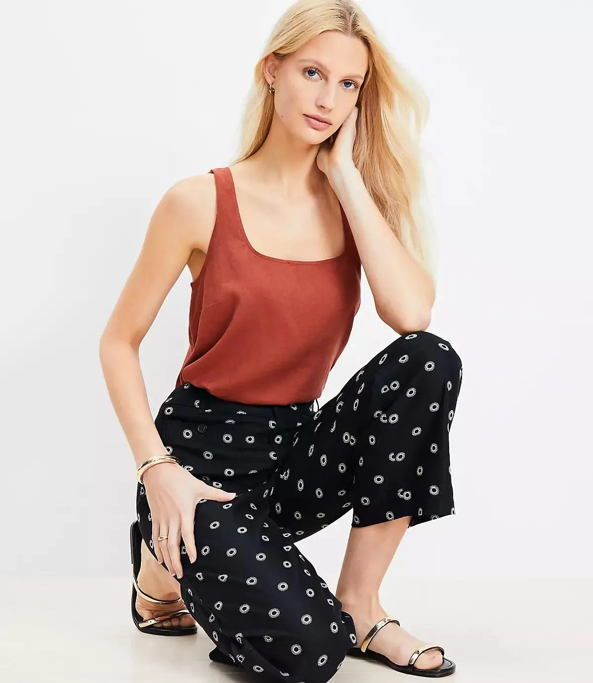 Linen Blend Easy Tank Top